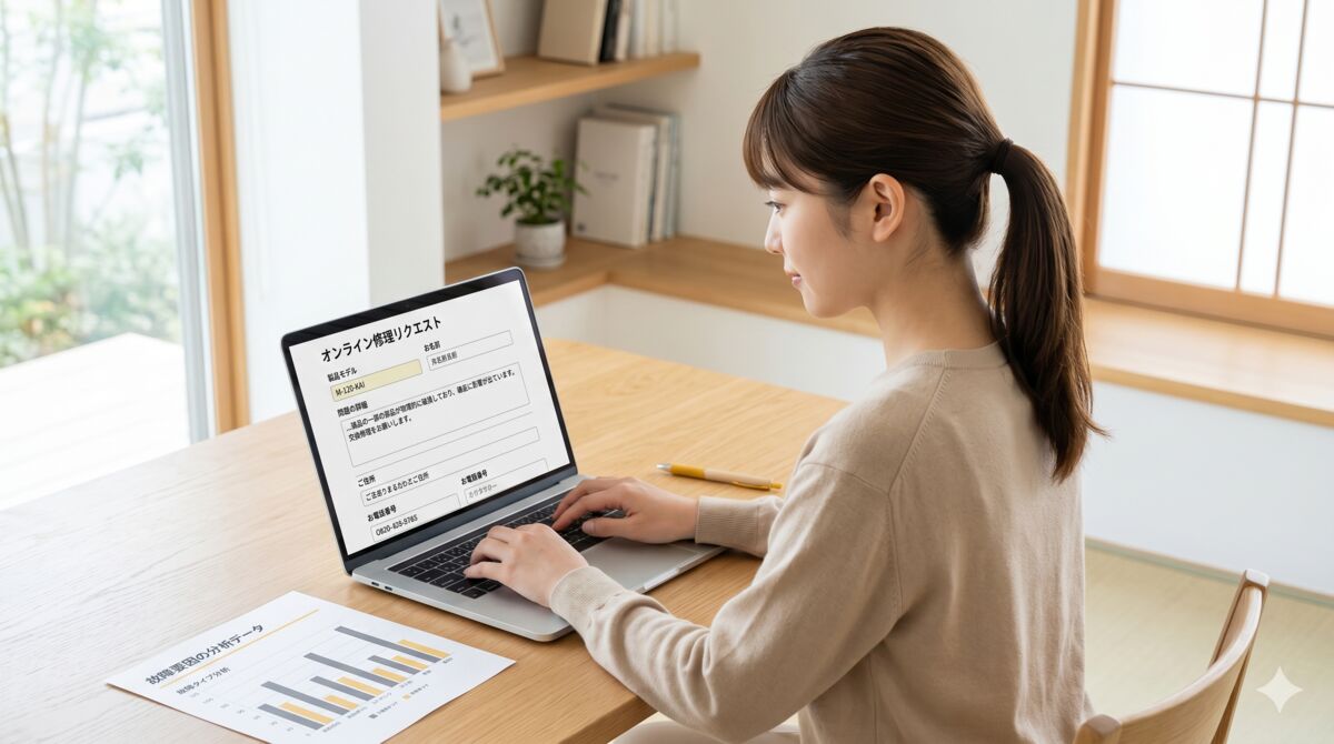 修理申し込みの流れ ステップ1